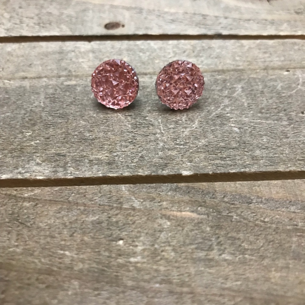 3 for $15 Handmade Peach Druzzy Earrings